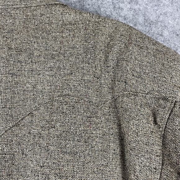 Circle S 100% Silk Tweed Western Blazer Sport Coat Mens 52R Tan Rodeo Cowboy - Picture 16 of 16